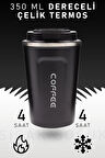 350 Ml Kilitli Siyah Dereceli Termos