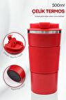 500 Ml Silikon Halkalı Çelik Termos