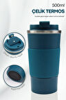 500 Ml Silikon Halkalı Çelik Termos