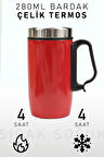 280ml Kulplu Çelik Termos