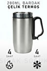 280ml Kulplu Çelik Termos