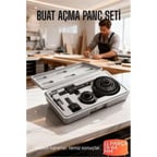 11 Parça Profesyonel Panç Buat Açma Seti - Ahşap Ve Alçıpan Delme Testere Seti (19-64 Mm) 722608