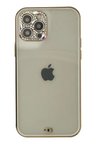 Newface Apple iPhone 12 Pro Max Kılıf Liva Taşlı Silikon - Beyaz