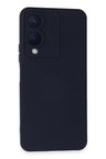 Newface Vivo Y17S Kılıf Nano içi Kadife Silikon - Lacivert