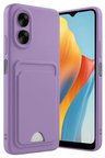 Newface Oppo A38 Kılıf Kelvin Kartvizitli Silikon - Lila