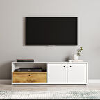 TV Sehpası Duo Beyaz Kilim 136 cm