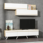 TV Ünitesi Asil Beyaz Safir Meşe 180 cm