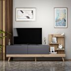 TV Sehpası Desso Antrasit Ceviz 180 cm