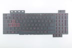 Asus Tuf Gaming Fx505Dt Fx505D Fx505Du ile Uyumlu Notebook Klavye - Siyah - TR - Backlit - Ver.1 (Non-RGB) - Kırmızı Tuş