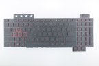 Asus Tuf Gaming Fx86 Fx505Gu, Fx505A FX705 FX705GD ile Uyumlu Notebook Klavye - Siyah - TR - Backlit - Ver.1 (Non-RGB) - Kırmızı Tuş
