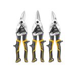 INGCO 3'lü Sac Kesme Makası Seti Sol,Sağ,Düz 250mm ING-HTSNK0110