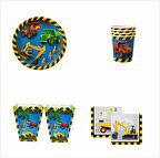 İnşaat 8 adet Tabak, 8 adet Bardak, 8 adet Mısır Kutusu, 10 adet Peçete