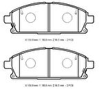 Ioto 10404-30201 Fren Balata Takımı Ön Sımlı X-Traıl 2.0/2.2/2.5 2001> Pathfınder 3.0/ 3.5 1997>