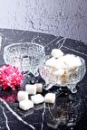 2'li Kristal Cam Ayaklı Kase - Çerezlik