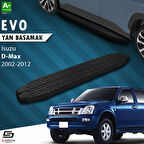 S-Dizayn Isuzu D-Max Evo Siyah Yan Basamak 203 Cm 2002-2012 A+ Kalite
