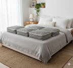 5'li Kaz Ayağı Büyük Baza Altı & Çekyat Tipi Tela Hurç 65x45x22 cm – Fermuarlı Saklama ve Düzenleme Hurcu