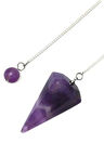 Sertifikalı Aaa+ Kalite Ametist Taşı Pandül Sarkaç - 4cm