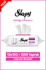 Sleepy Easy Clean Lilyum Buketi Yüzey Temizlik Havlusu&Mendili 12x100 (1200 Yaprak)