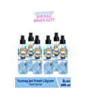 Yumoş Jet Fresh Giysi Spreyi Lilyum 6 x 200 ML