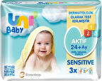 Uni Baby Aktif Sensitive Islak Mendil 3x52'li 3'lü Set