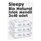Sleepy Bio Natural Yenidoğan Islak Mendil 3x40'lı