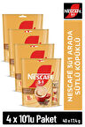 Nescafe Nescafé 3ü1 Arada Sütlü Köpüklü Çözünebilir Kahve 17,4g 10'lu paket 10X4