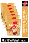 Nescafe Nescafé 3ü1 Arada Sütlü Köpüklü Çözünebilir Kahve 17,4g 10'lu paket 10X6