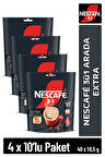 Nescafe 3ü1 Arada Extra Çözünebilir Kahve 16,5g 10'lu Paket 10X4