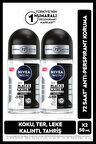 NIVEA MEN Erkek Roll-on Deodorant Black&white Invisible Original 50ml, 72 Saat Anti-perspirant, X2 Adet