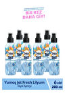Yumoş Jet Fresh Giysi Spreyi Lilyum 6 x 200 ml