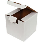 Beyaz Kilitli Kargo Kutusu / Ebat: 10,5x10,5x10,5 cm (100 adet)