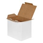 Beyaz Kilitli Kargo Kutusu / Ebat: 22x15x20 cm (100 Adet)