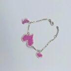 MİYUKİ KALPLİ GÜMÜŞ BİLEKLİK