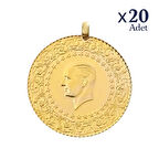 İstanbul Bilezik Yeni Kulplu Ziynet Yarım Altın 20 Adet