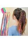 3 Renkli Saç İpi - Renkli Saç Örgü İpi - Saç Süsleme Aksesuarı, Saç Örgü İpi Seti