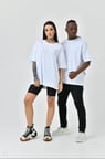 Modavera Unisex Basic Bisiklet Yaka Oversize T-Shirt - Beyaz