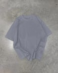 Modavera Unisex Basic Bisiklet Yaka Oversize T-Shirt - Füme