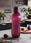 Su Şişesi Sızdırmaz Kapak Okul Matarası BPA Free Suluk Orta Boy Kokusuz Matara Mürdüm 900 ml
