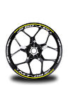 Neon Sarı Yamaha MT 09 SP Takım Jant Sticker Etiket