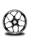 Beyaz Yamaha FZ6 Jant Sticker Etiket Modeli