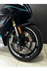 CFMOTO 450SR Jant Sticker İç Dış Yazılı Etiket Modeli Beyaz