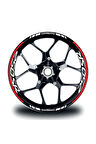CFMOTO 250SR Jant Sticker İç & Dış Takım Etiket Modeli Kırmızı - Beyaz