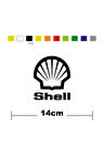 Shell Sponsor Marka Tek Renk Sticker Etiket