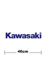 Kawasaki Logo Yazı Sticker Etiket Tek Renk