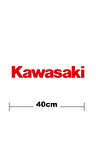 Kawasaki Logo Yazı Sticker Etiket Tek Renk