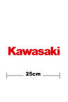 Kawasaki Logo Yazı Sticker Etiket Tek Renk
