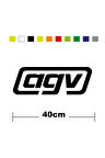 Agv Sponsor Marka Tek Renk Sticker Etiket