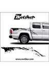 VOLKSWAGEN AMAROK DÖKÜLEN BOYA DESENLİ STICKER ETİKET MODELİ