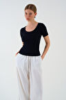 Kısa Kollu T-shirt - Siyah