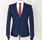 Jan Carlucci Yazlık İki Düğme-Yarım Astar- Slimfit Drop 6 Ceket-Lacivert